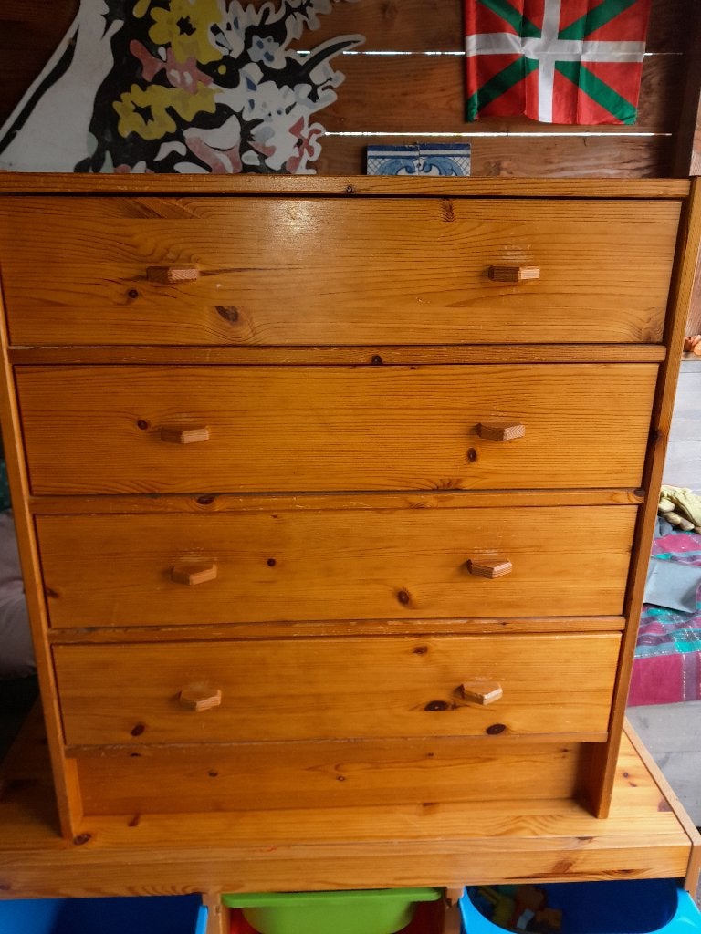 Ladekast, Huis en Inrichting, Kasten | Ladekasten, Gebruikt, Minder dan 100 cm, 50 tot 100 cm, 25 tot 50 cm, Grenenhout, 3 of 4 laden