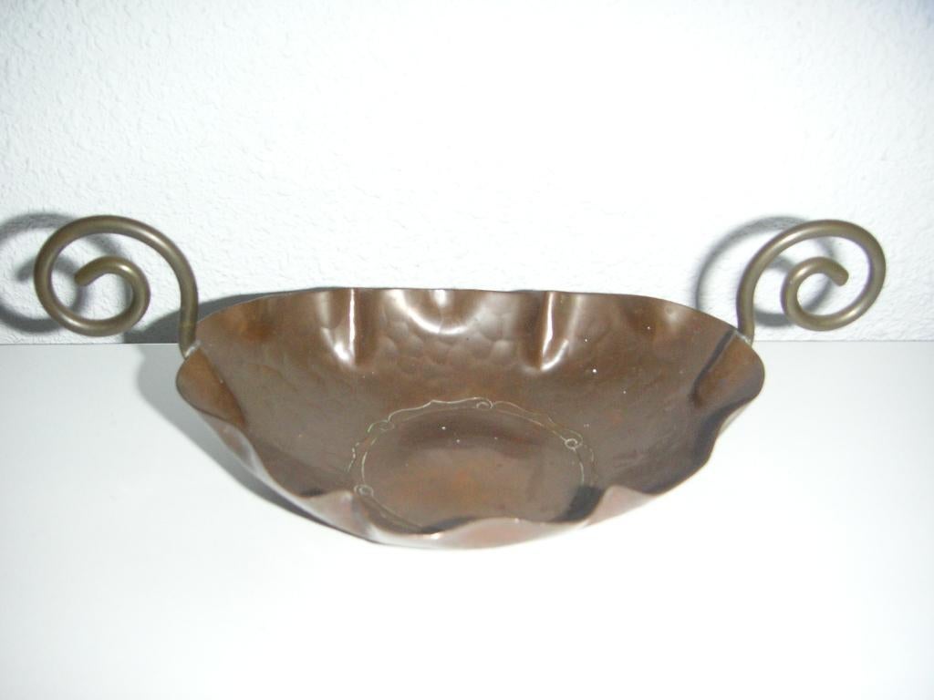 Koperen schaaltje 13,5x10x2,5 cm.( met oortjes 19,5 cm.), Ophalen, Koper