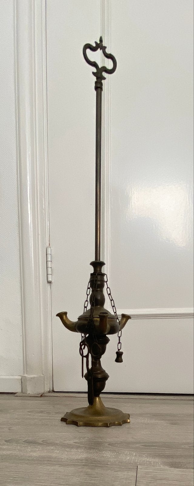 Antieke Florentijnse olielamp "snotneus" - Compleet, Verzenden