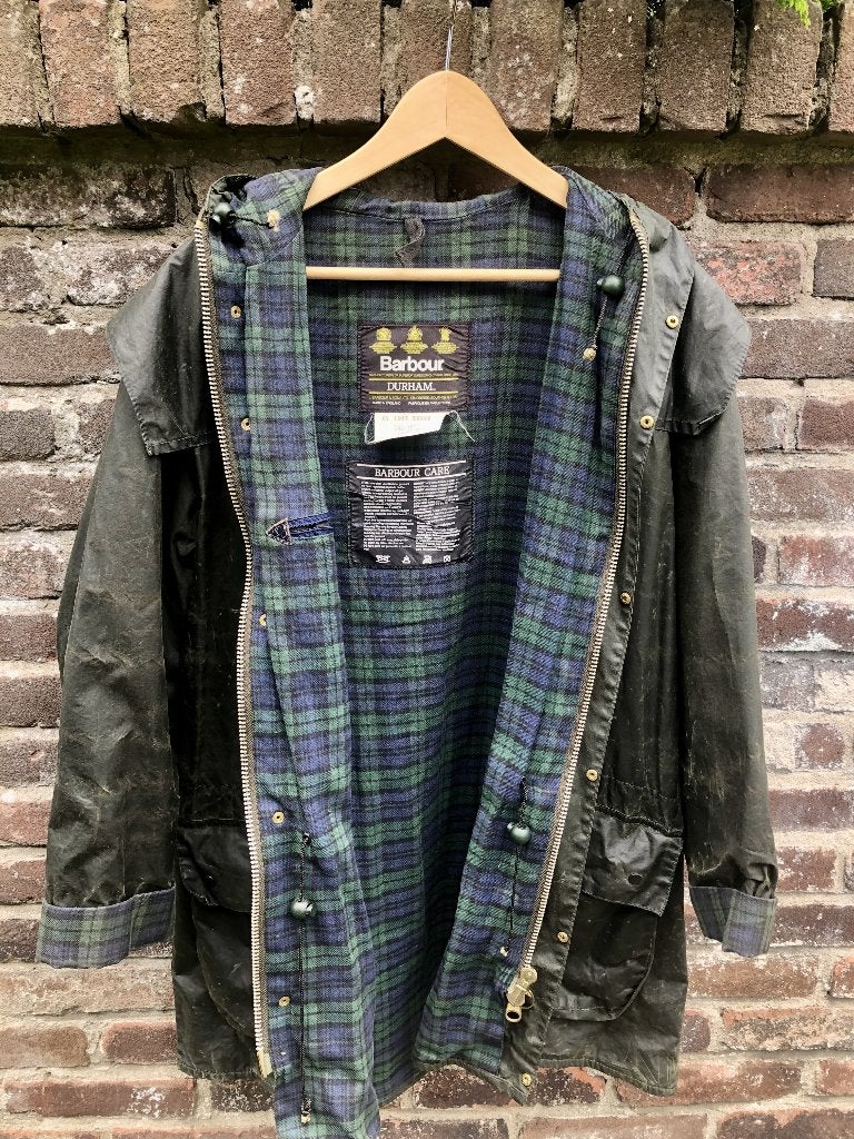 Barbour herenjas A5 Durham maat C42/107cm, Ophalen, Maat 52/54 (L), Barbour, Gedragen