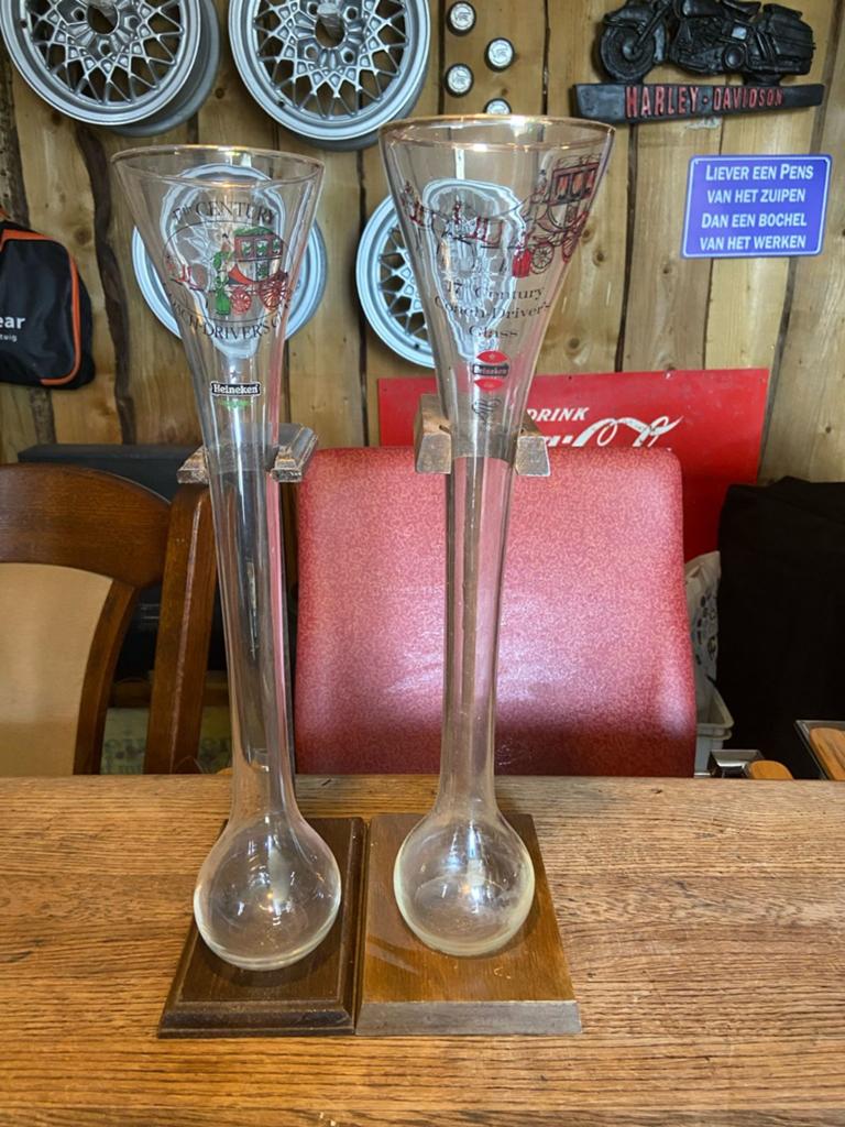 Heineken koetsierglazen, Verzamelen, Ophalen of Verzenden, Bierglas