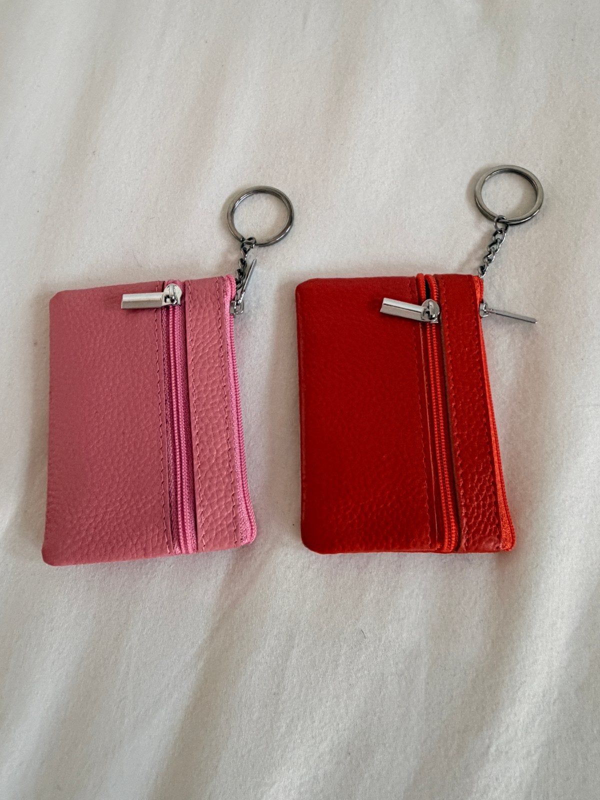 Sleuteletui / portemonnee leer roze en rood, Overige merken, Nieuw, Ophalen of Verzenden, Roze