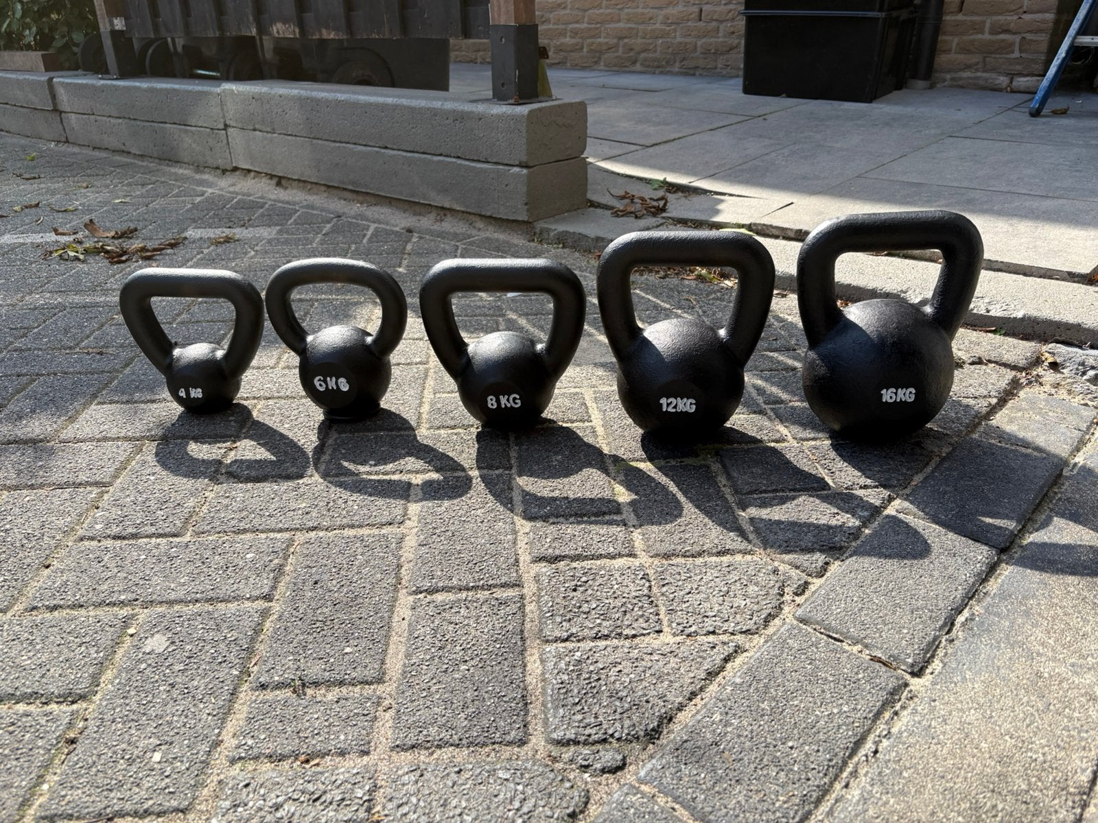 Kettlebells gietijzer 4-6-8-12-16 kg kettlebell gewichten, Ophalen, Gebruikt, 4-16 kg, Gewichten