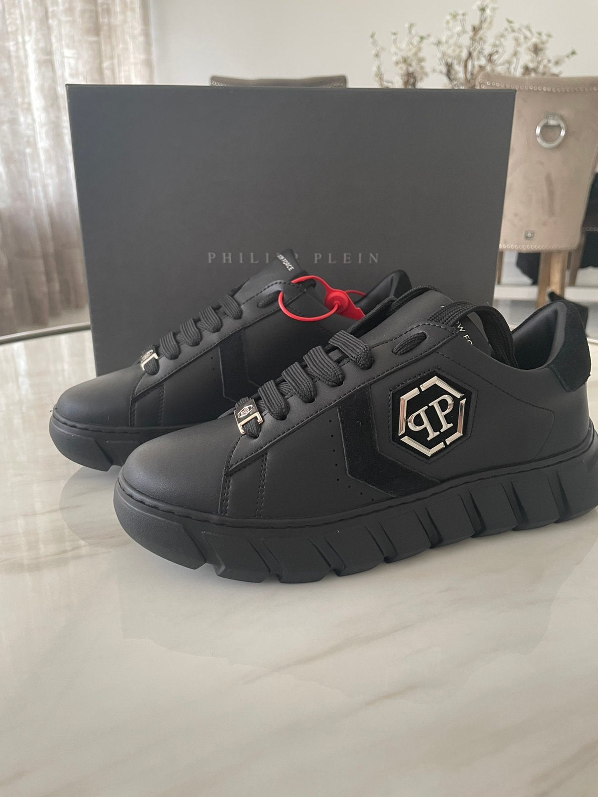 Philipp Plein Arrow Force sneakers, Zwart, Overige typen, Ophalen of Verzenden, Zo goed als nieuw