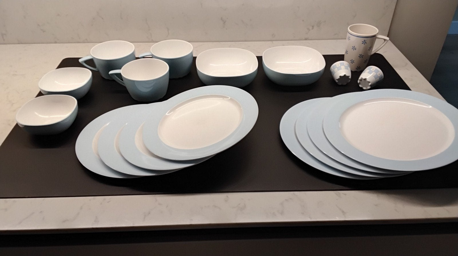 20-delig Mepal Servies lichtblauw, Ophalen of Verzenden, Gebruikt, Kunststof