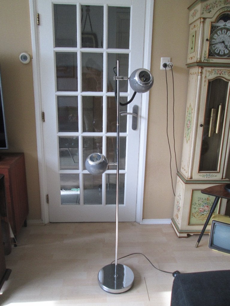 Vintage / Leitmotiv Eyeball vloerlamp 90,s / Retro, Huis en Inrichting, Lampen | Vloerlampen, Gebruikt, 100 tot 150 cm, Vintage