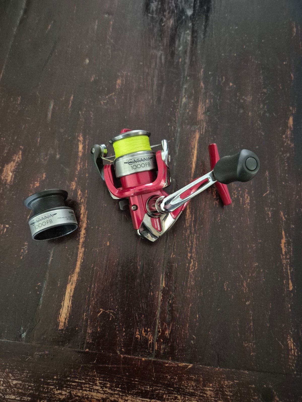 Shimano Catana 1000FB. spinmolen, Catana, Ophalen of Verzenden, Zo goed als nieuw, 1000FD