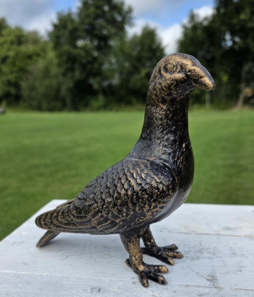 DUIF / GIETIJZER / VOGEL, Tuin en Terras, Tuinbeelden, Dierenbeeld, Nieuw, Metaal, Info@huisentuindecoratiemarie.nl