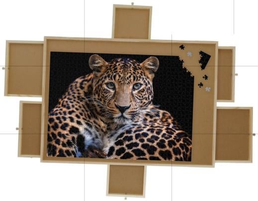 Puzzelplaat voor 1500 Puzzelstukjes met 6 Lades., Ophalen, 500 t/m 1500 stukjes, Nieuw
