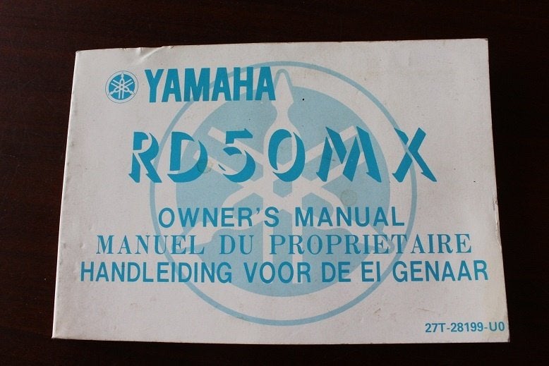 Yamaha RD50 MX 1982 / 1983 bromfiets instructie boekje, Fietsen en Brommers, Ophalen of Verzenden, Gebruikt