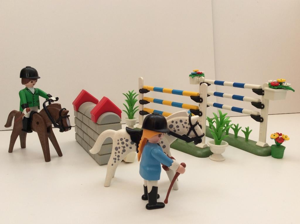 Playmobil 3854 paardenparcours springpaarden, Ophalen of Verzenden, Gebruikt, Complete set