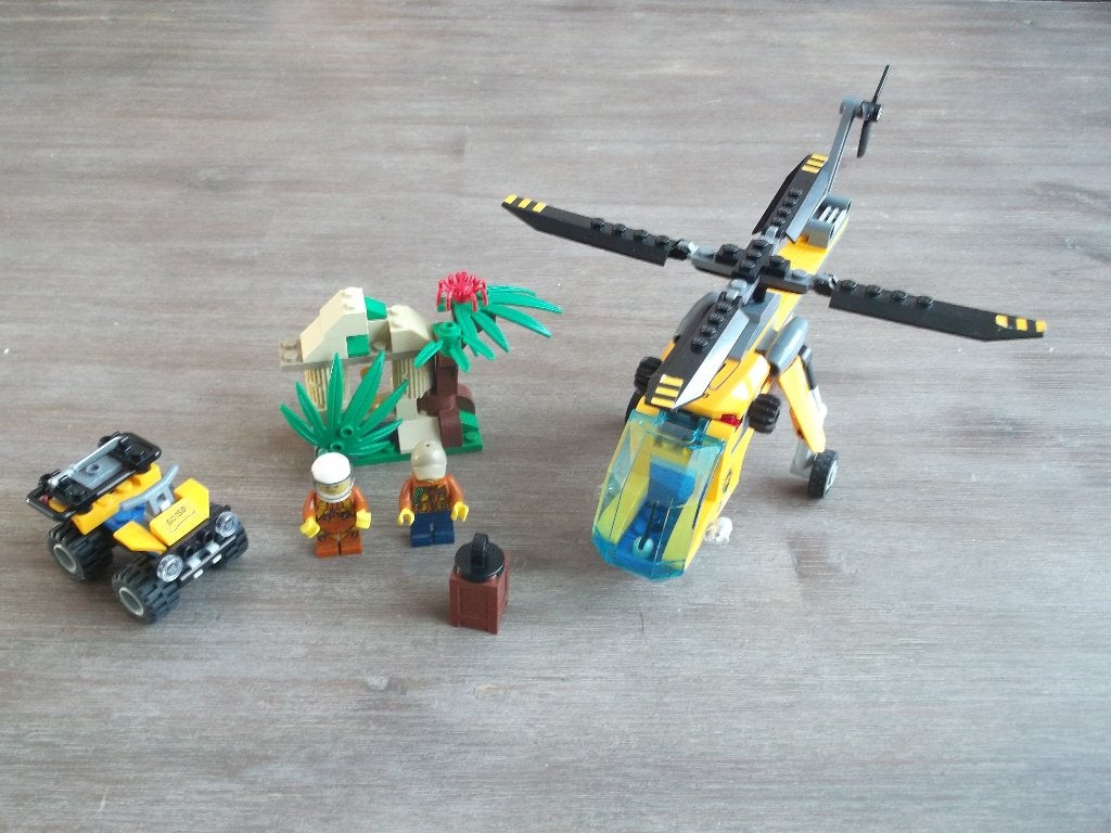 lego jungle 60158 jungle cargo helicopter (2017), Ophalen of Verzenden, Gebruikt, Complete set, Lego
