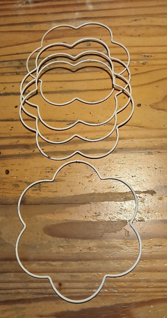 5x Bloem metalen ring, 16 cm, wit, zie tekst ~NIEUW~, Hobby en Vrije tijd, Knutselen, Verzenden, Nieuw, Metaal, Knutselmateriaal