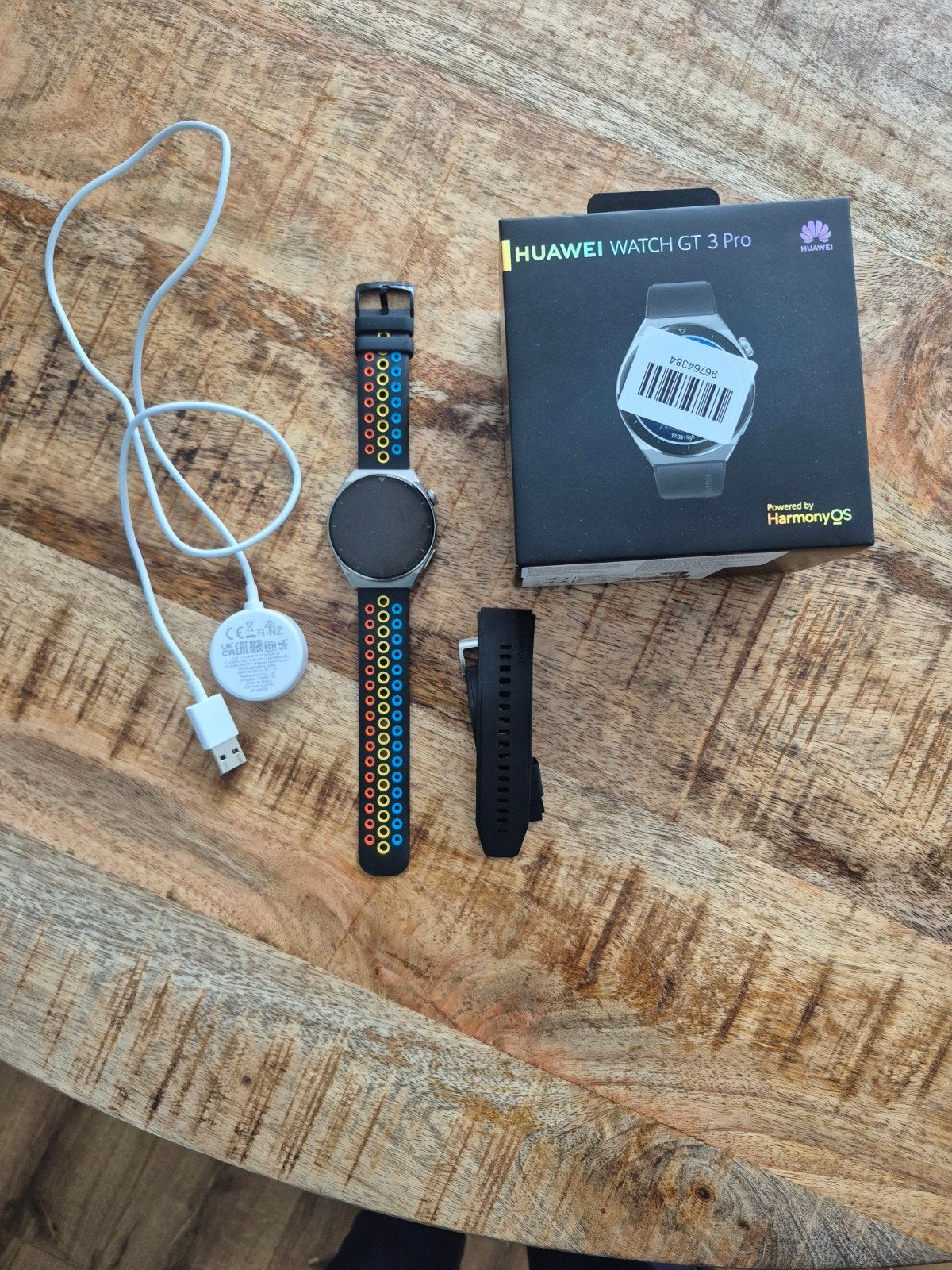 Huawei smartwatch GT 3 Pro, Sieraden, Tassen en Uiterlijk, Smartwatches, Zwart, Ophalen of Verzenden, Zo goed als nieuw, Waterdicht
