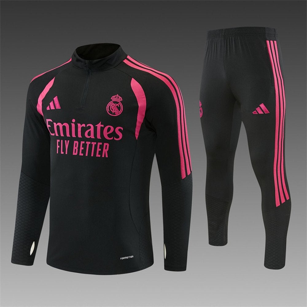 Real Madrid Zwart/Roze Trainingspak Kids 2026/2027, Verzenden, Nieuw, Overige maten, Voetbal