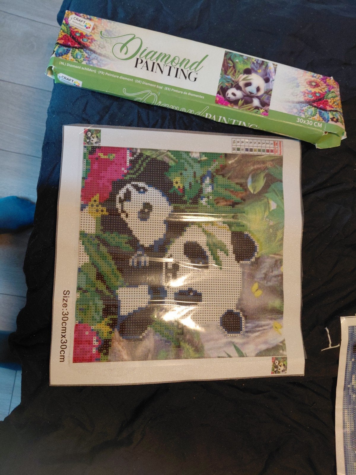 Diamond Painting Panda's 30x30 cm, Hobby en Vrije tijd, Knutselen, Ophalen of Verzenden