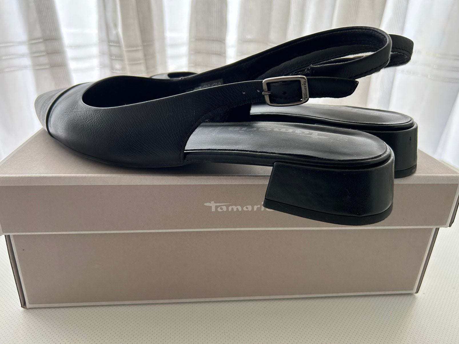Zwarte slingback pump maat 40, Kleding | Dames, Ophalen of Verzenden, Zo goed als nieuw, Zwart