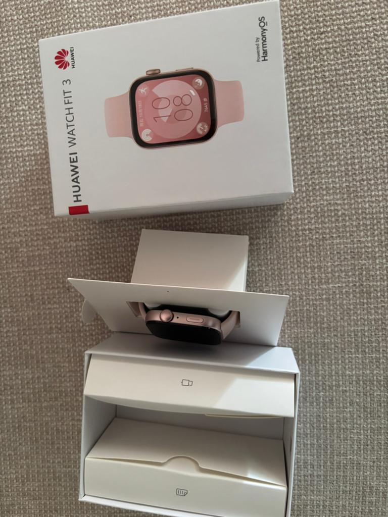 Huawei Watch Fit 3 - Nieuw in doos - Roze, Afstand, Zwart, Nieuw, Ophalen of Verzenden