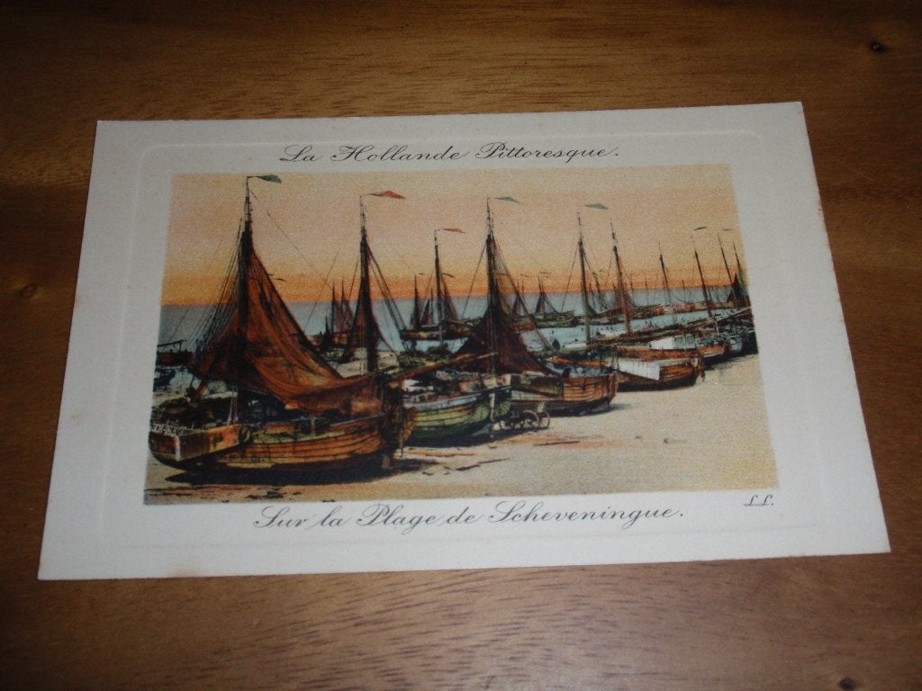 Vissersboten Visserij Scheveningen, Verzenden, Voor 1920, Ongelopen, Zuid-Holland