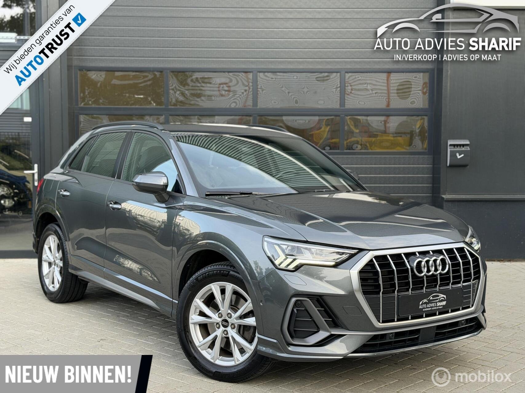Audi Q3 45TFSIe 3XS-line Camera|Blindspot|Matrix|Keyless|BTW, Auto's, Dealer onderhouden, Gebruikt, Met garantie (alle), 245 pk