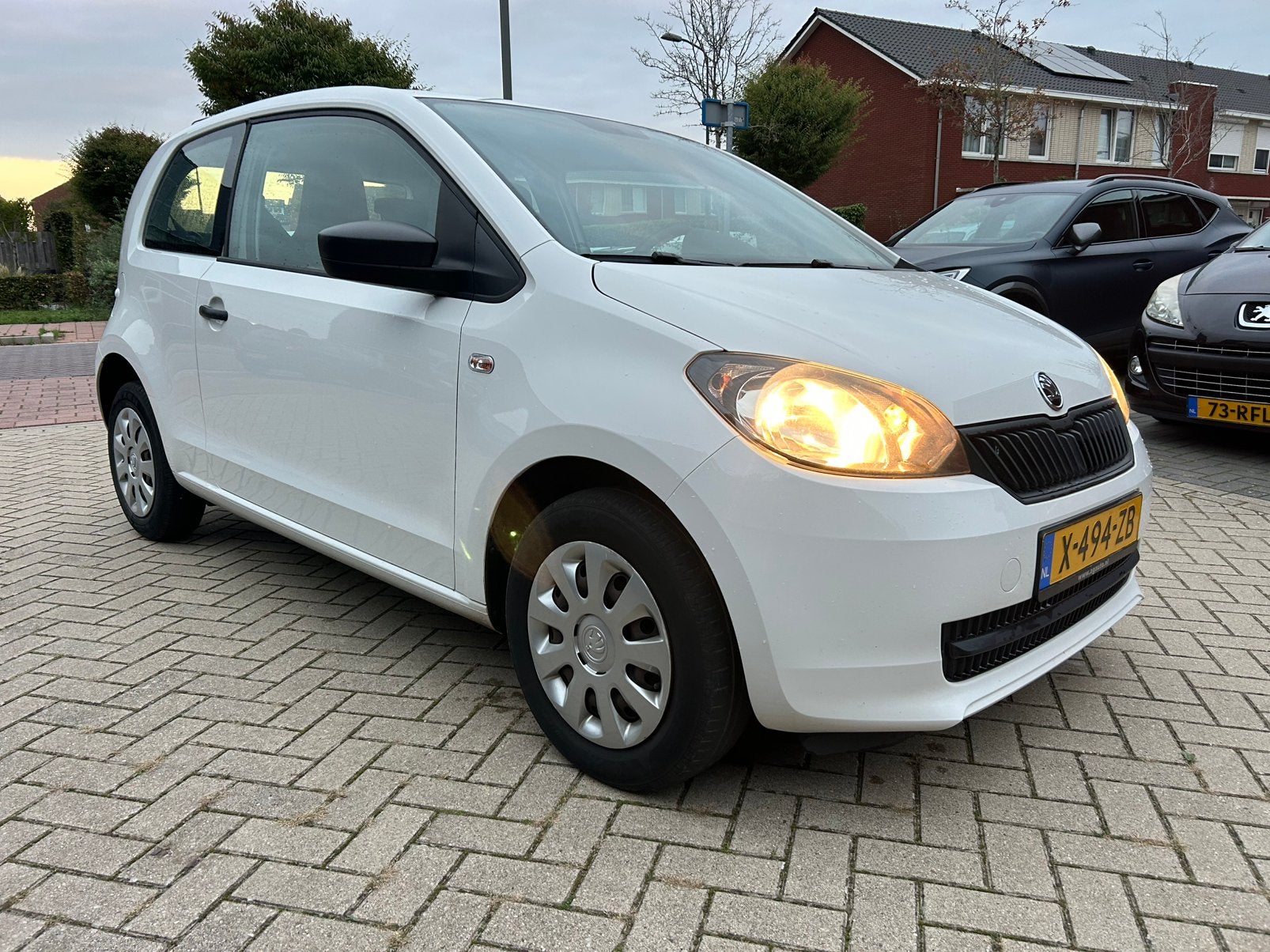 Škoda Citigo 1.0 – 2015 – 129.768 km – €4.500, 4 stoelen, Wit, Bedrijf, 22 km/l