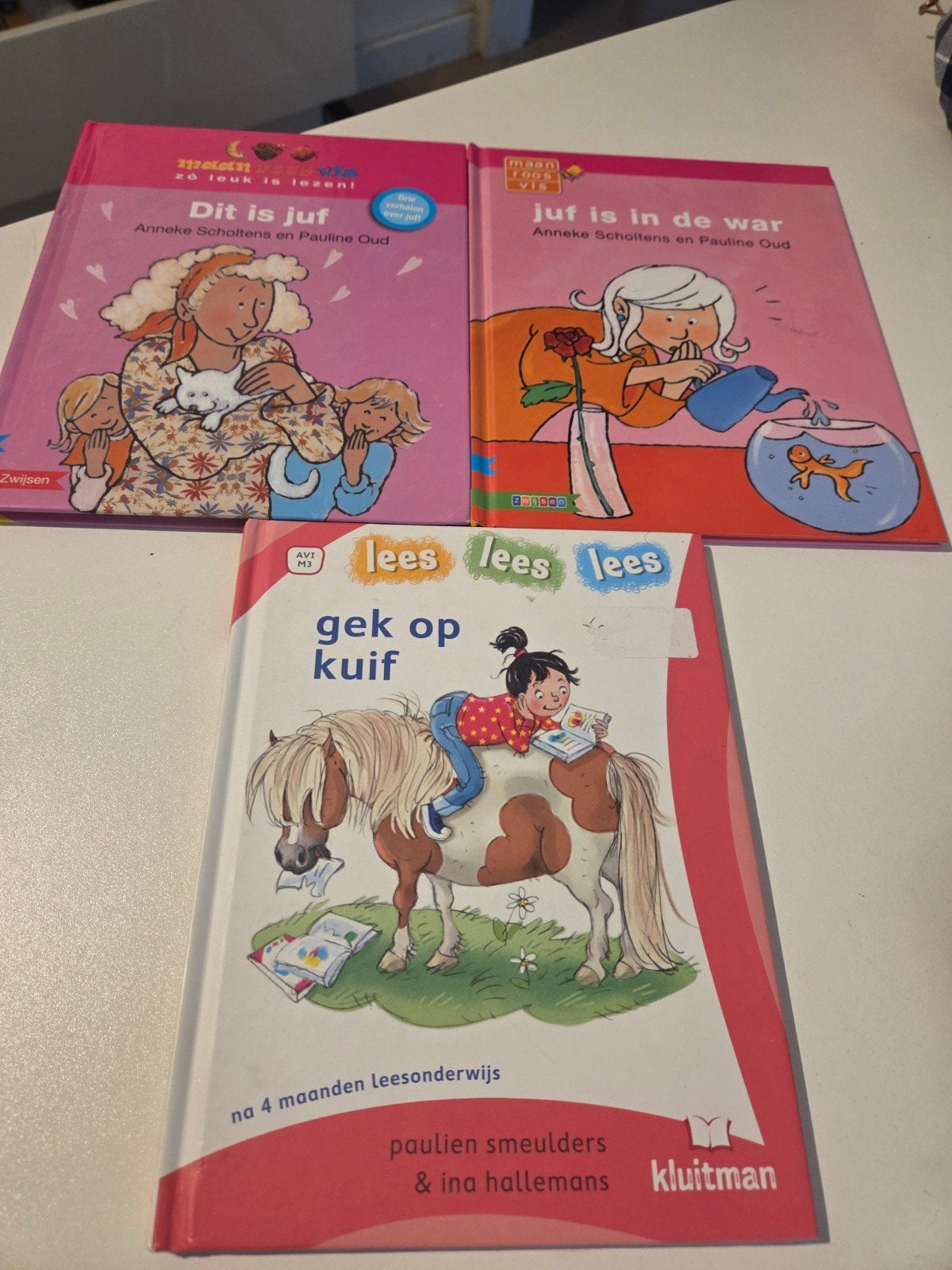 3 kinderboeken: Dit is juf, Juf is in de war, Gek op Kuif, Ophalen of Verzenden, Gelezen, Anneke Scholtens, Pauline Oud, Paulien Smeulders, Ina Hallemans
