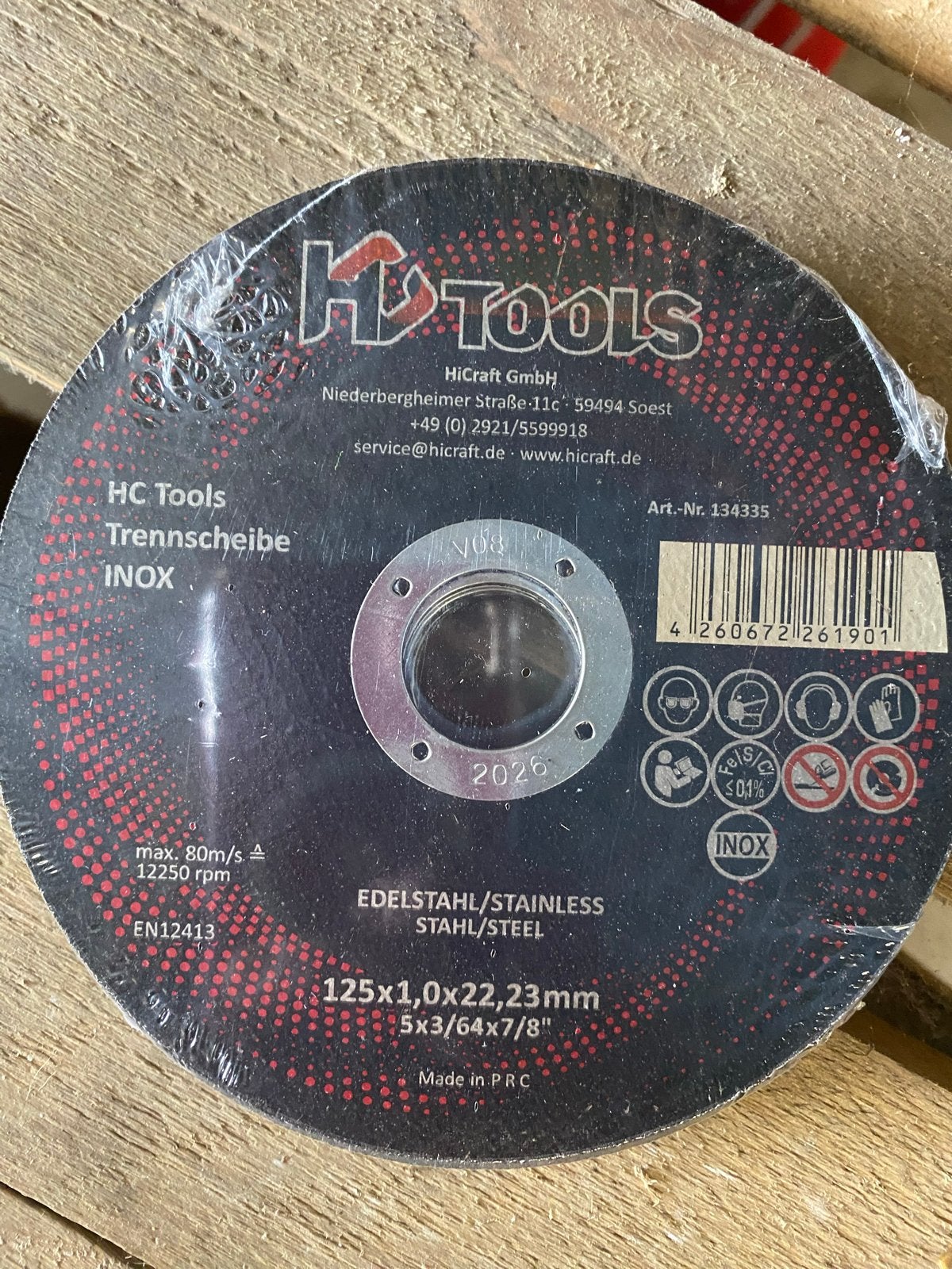 100 x  HiCraft HC Tools Slijpschijven INOX 125x1.0x22.23mm, Overige typen, Onbekend, Nieuw, Ophalen of Verzenden