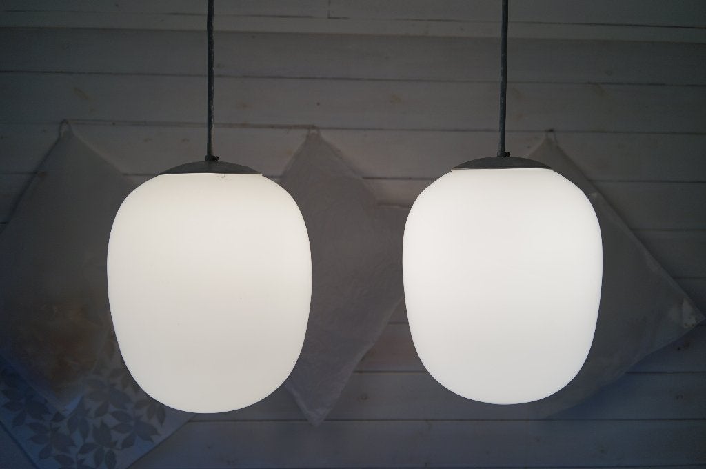 vintage design philips schoollamp hanglamp metaal opaline B, Huis en Inrichting, Ophalen, Glas, E27 (groot), Gebruikt