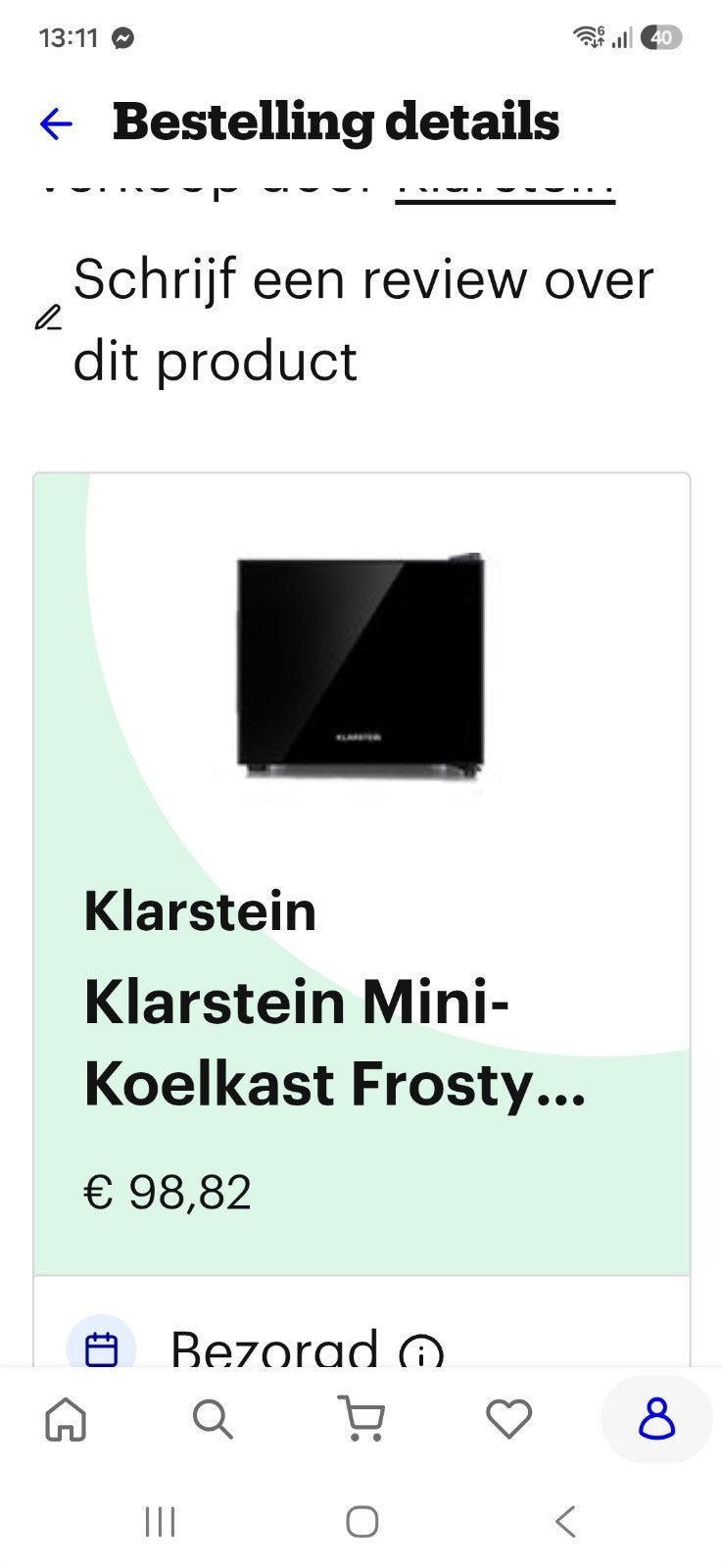 Klarstein Mini-Koelkast Frosty - Ideaal voor Camping/Kantoor, Ophalen of Verzenden