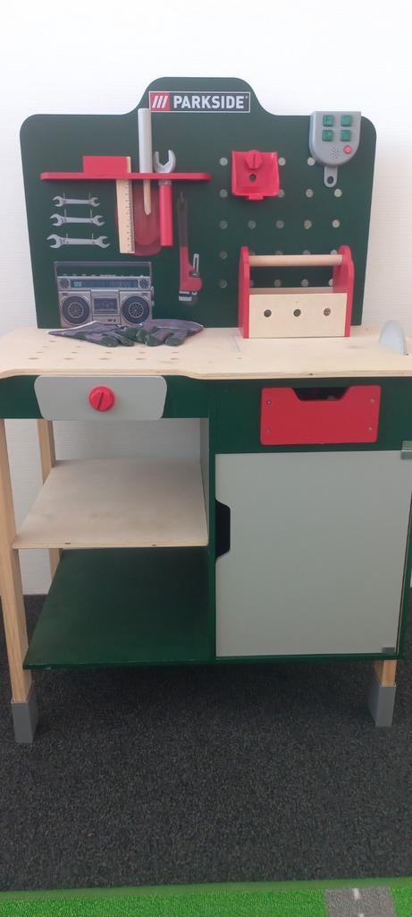 Parkside houten werkbank incl. vele accessoires, Ophalen