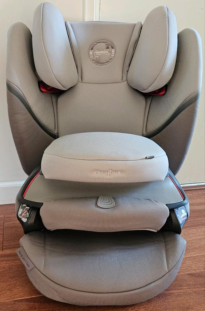 Cybex Pallas S-Fix Solution Soho Grey/Mid Grey autostoel, Kinderen en Baby's, Autostoeltjes, Autogordel of Isofix, Gebruikt, Verstelbare rugleuning