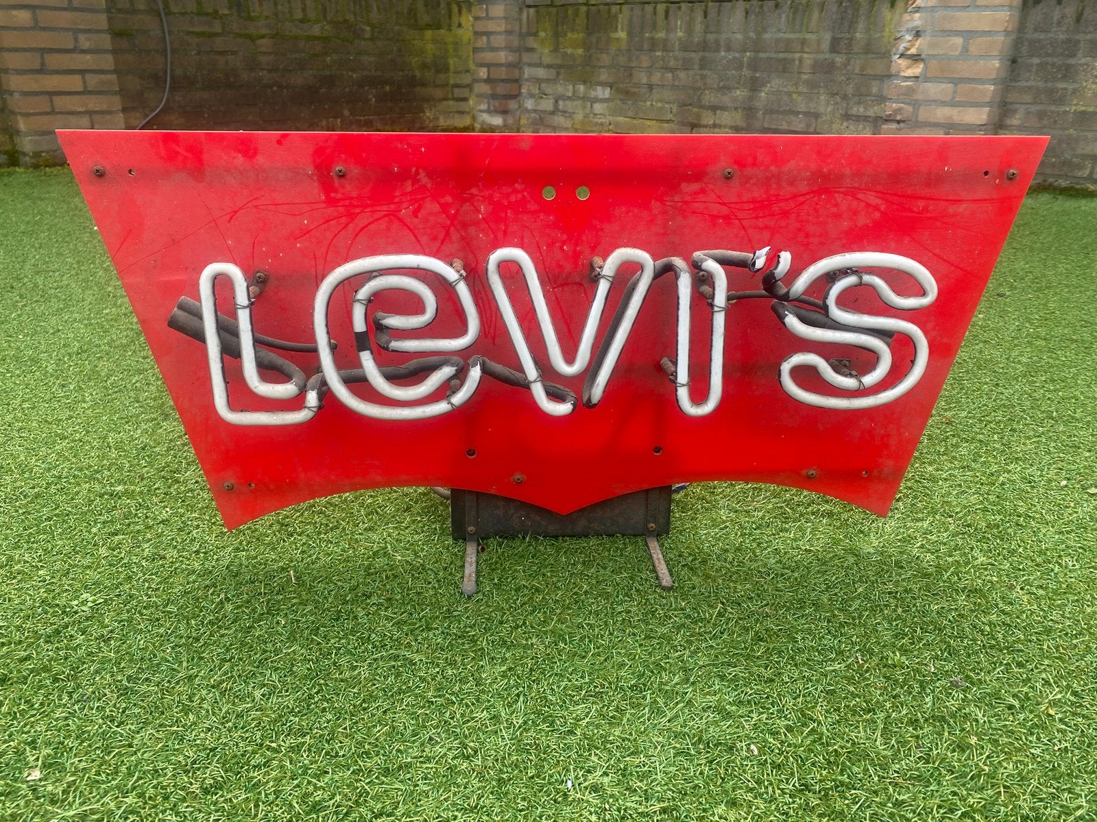 Levi’s reclame lichtbak (defect), Ophalen, Gebruikt, Lichtbak of (neon) lamp