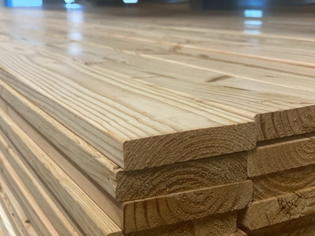 18x90 mm douglas geschaafde kanten ronde kanten., Doe-het-zelf en Verbouw, Hout en Planken, Nieuw