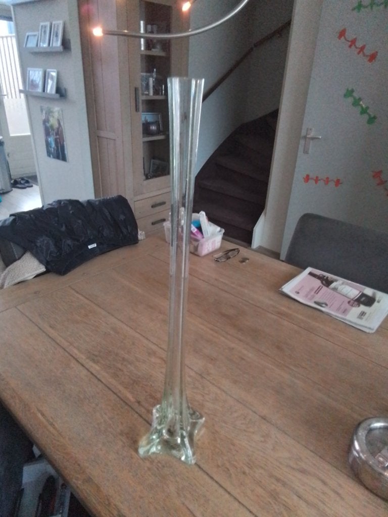 Glazen vaas, Gebruikt, Overige kleuren, 50 tot 75 cm, Ophalen of Verzenden