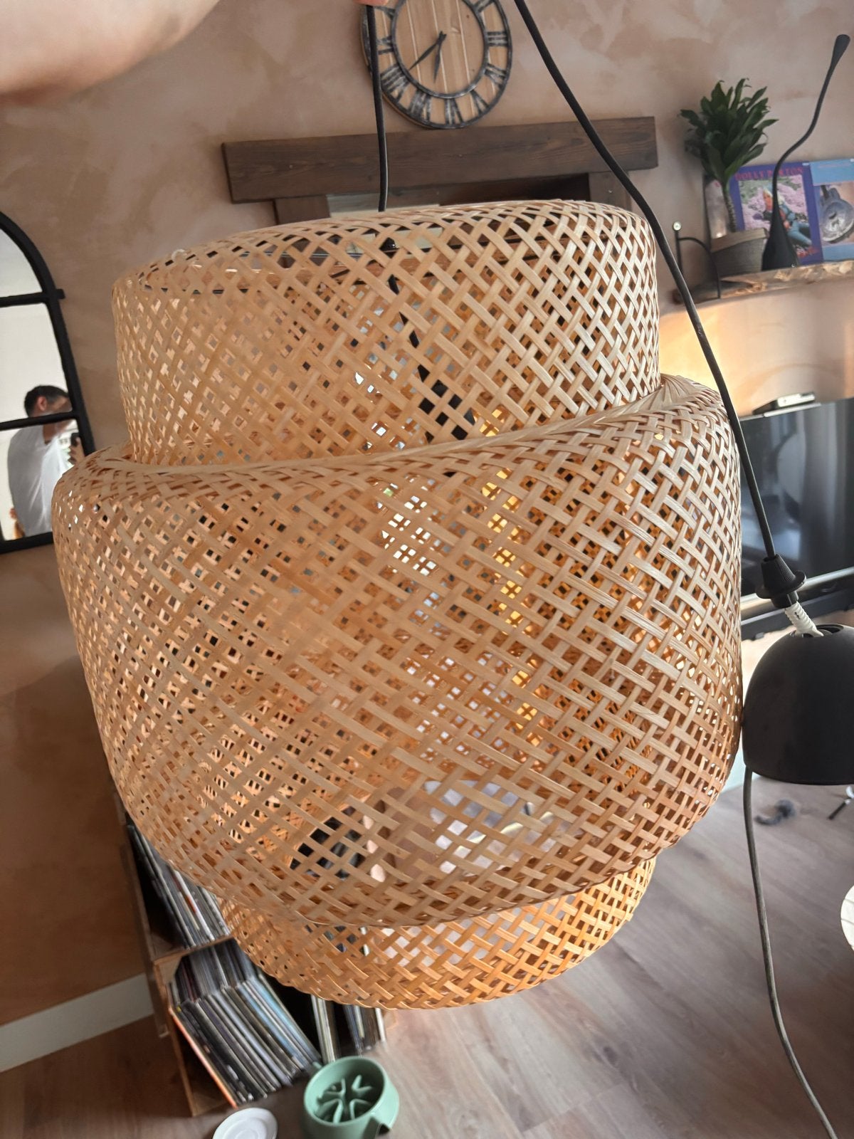 Ikea Sinnerlig lamp in goede staat, Ophalen, Zo goed als nieuw, Natuurlijk materiaal