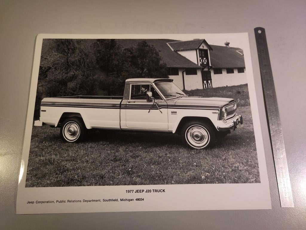 Jeep J20 Pick Up Truck 1977 persfoto (082), Ophalen of Verzenden, 1940 tot 1960, Zo goed als nieuw, Overige onderwerpen