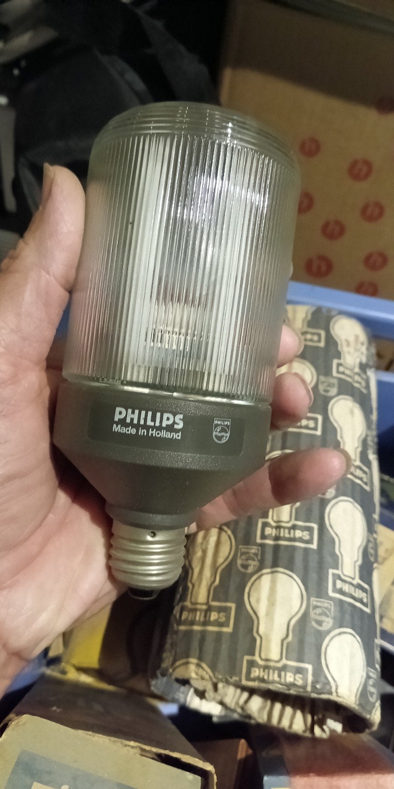 Antieke Philips SL-13 spaarlamp - Made in Holland, Ophalen of Verzenden