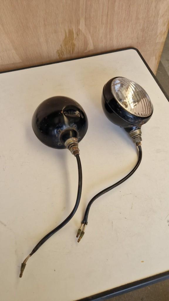 Vintage Werklampen – Set van 2 – Oldtimer, Ophalen of Verzenden, Gebruikt