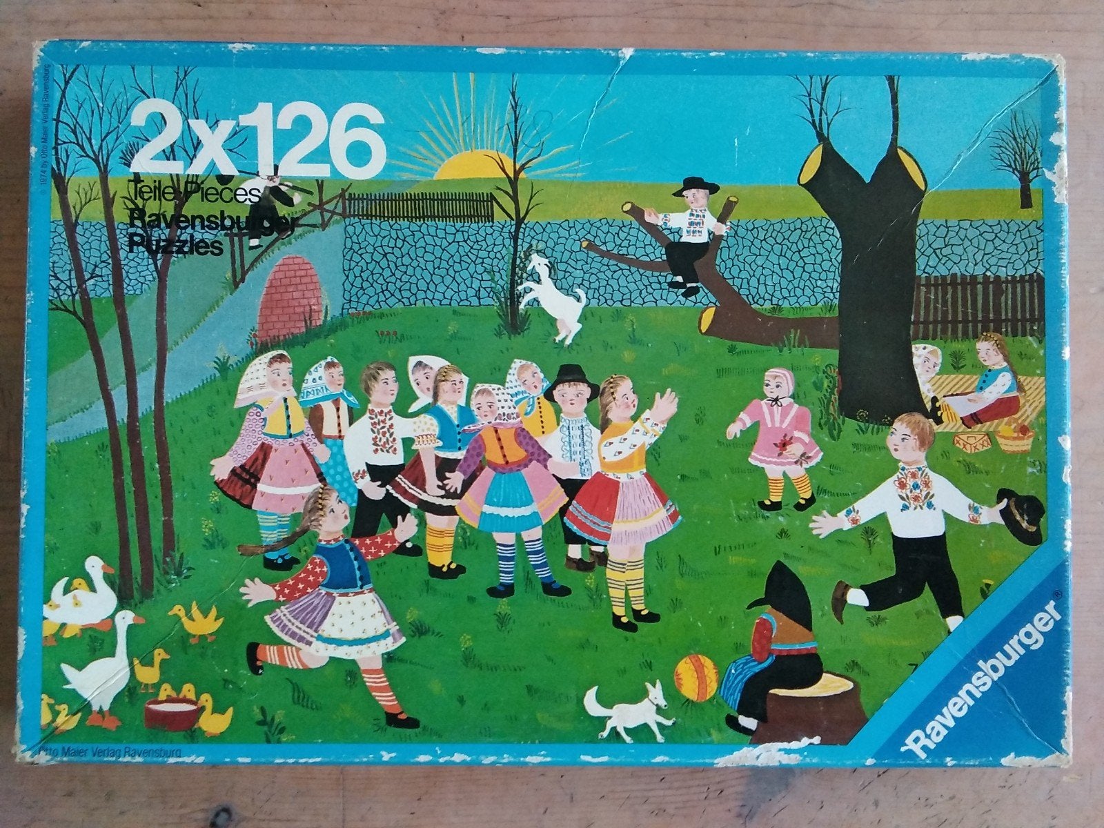 Otto Maier Ravensburger puzzels Zomerplezier 2x126 stukjes, Verzenden, Gebruikt