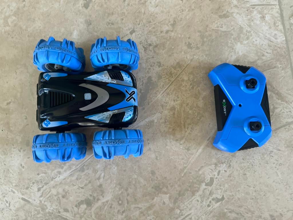 Exost 360 Mini Flip RC Auto (blauw), Elektro, Auto offroad, Ophalen of Verzenden, Zo goed als nieuw