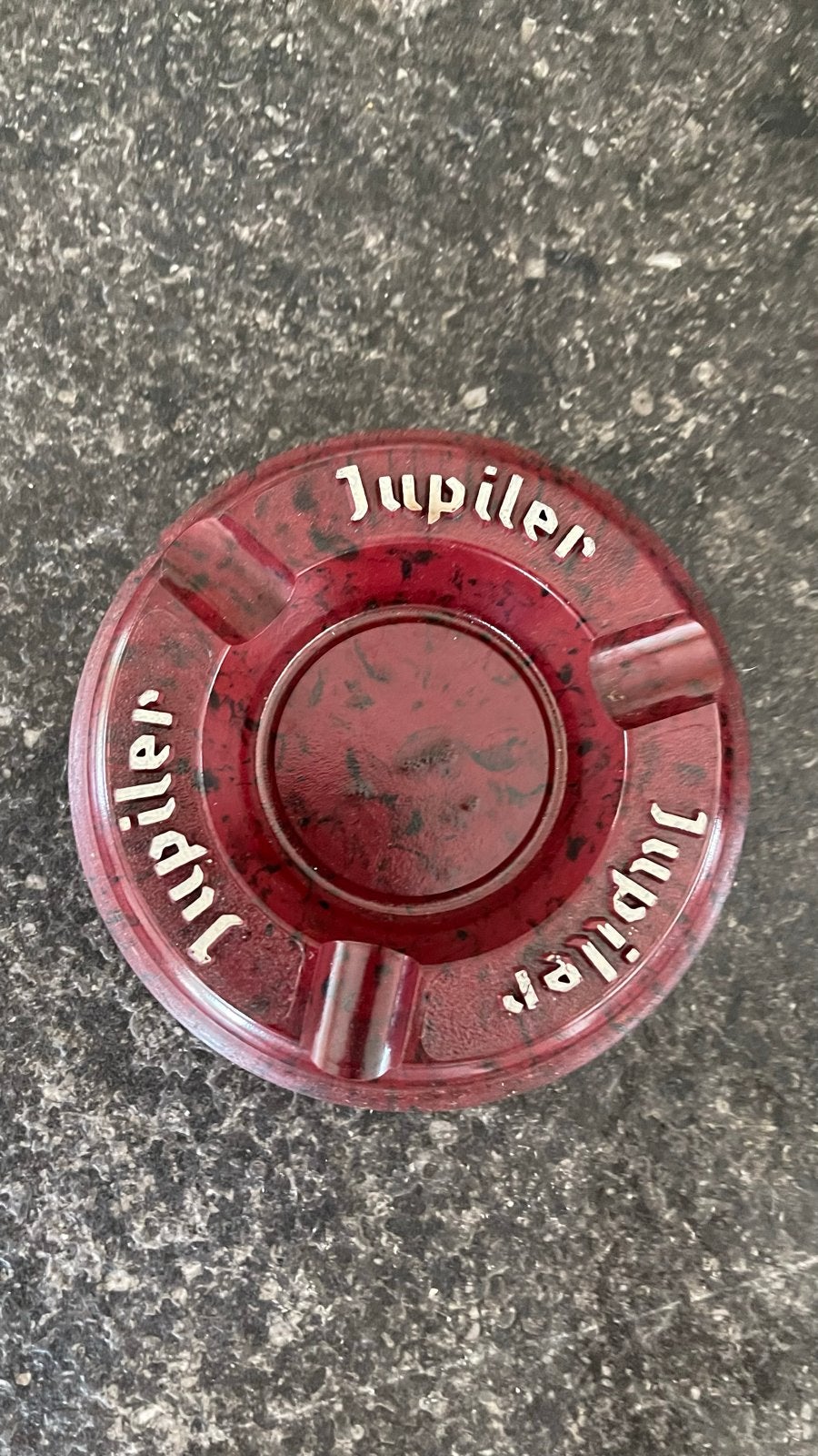 Jupiler Asbak - Rood met Wit Logo (11 cm), Verzamelen, Rookartikelen, Aanstekers en Luciferdoosjes, Ophalen of Verzenden, Gebruikt