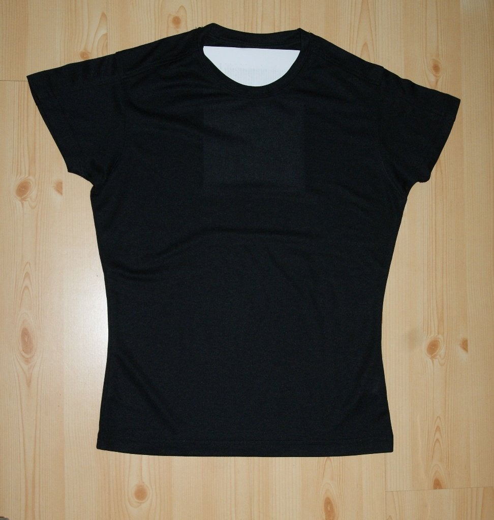 CLIQUE zwart sportshirt maat s met schouderstukjes, van 100%, Zwart, Overige typen, Ophalen of Verzenden, Zo goed als nieuw