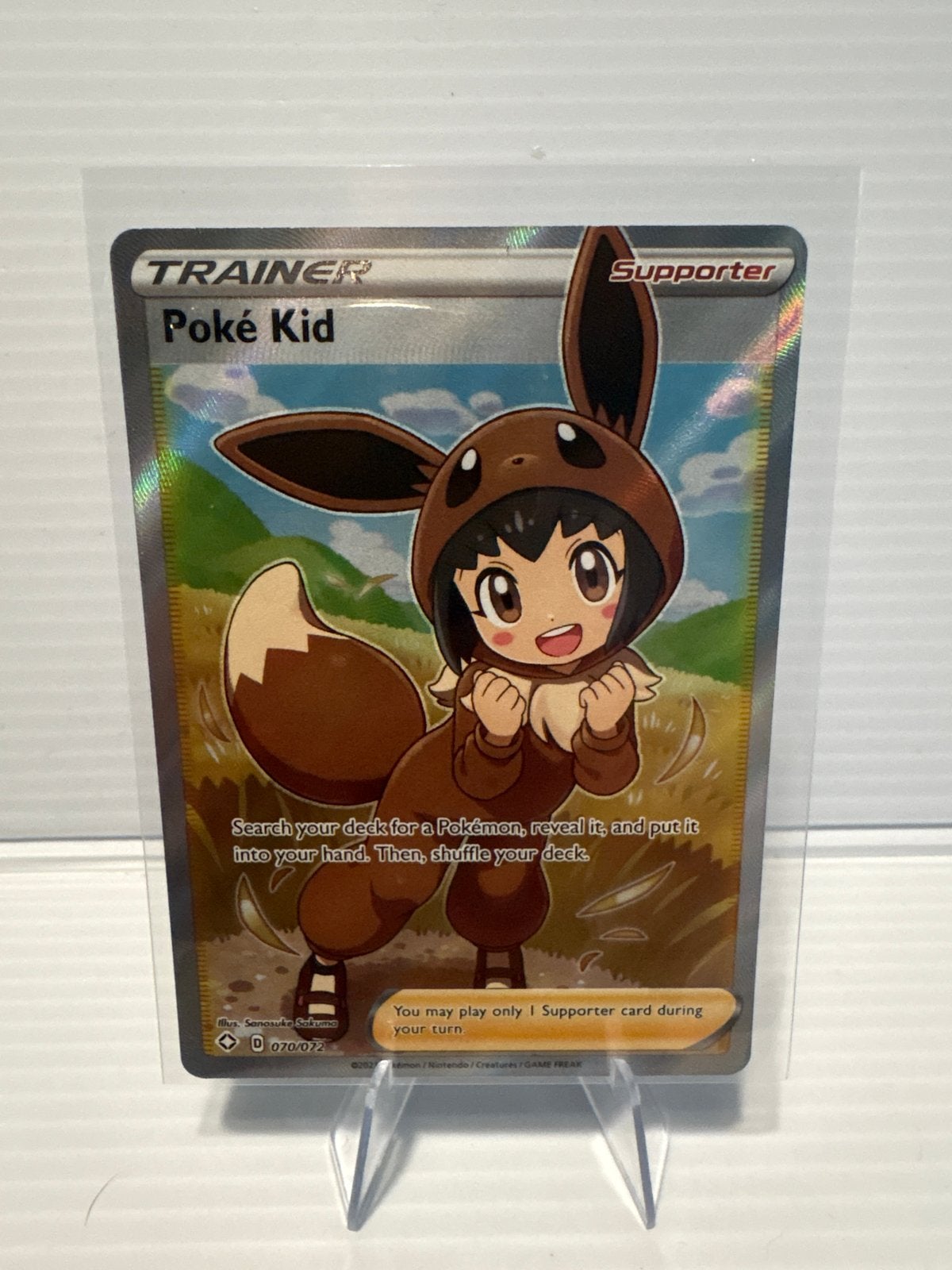Poke Kid 070/072 Shining Fates NM Pokémon Kaart, Ophalen of Verzenden, Zo goed als nieuw, Losse kaart, Foil