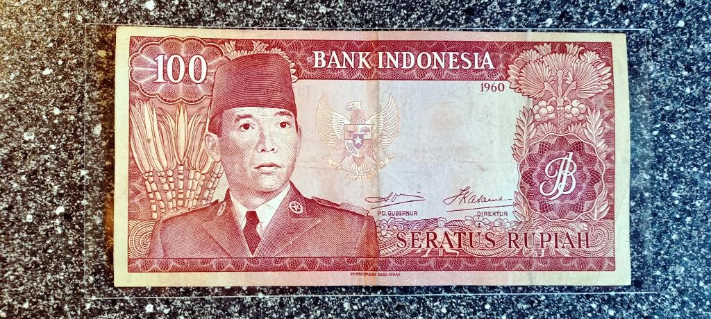 Indonesia 100 Rupiah 1960, Postzegels en Munten, Bankbiljetten | Azië, Verzenden, Zuidoost-Azië, Los biljet