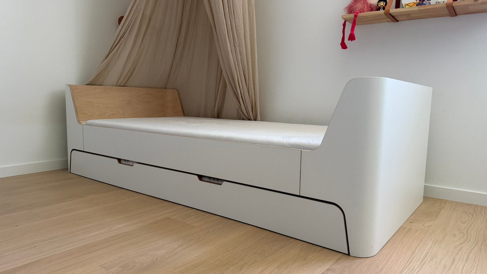 AM.PM kinderbed 90x200cm met bedlade, Kinderen en Baby's, Kinderkamer | Bedden, Ophalen, 85 tot 100 cm, Zo goed als nieuw, Matras