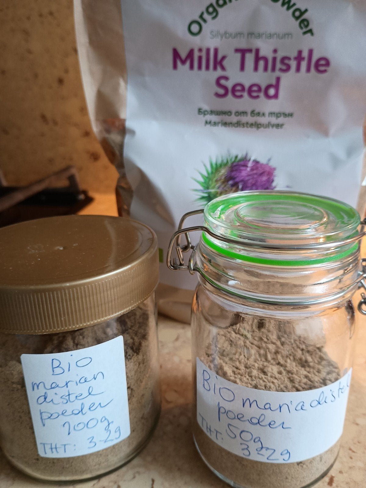 BIO Mariadistel zaad poeder, potje 50g of 100g, lever detox, Sport en Fitness, Gezondheidsproducten en Wellness, Ophalen of Verzenden