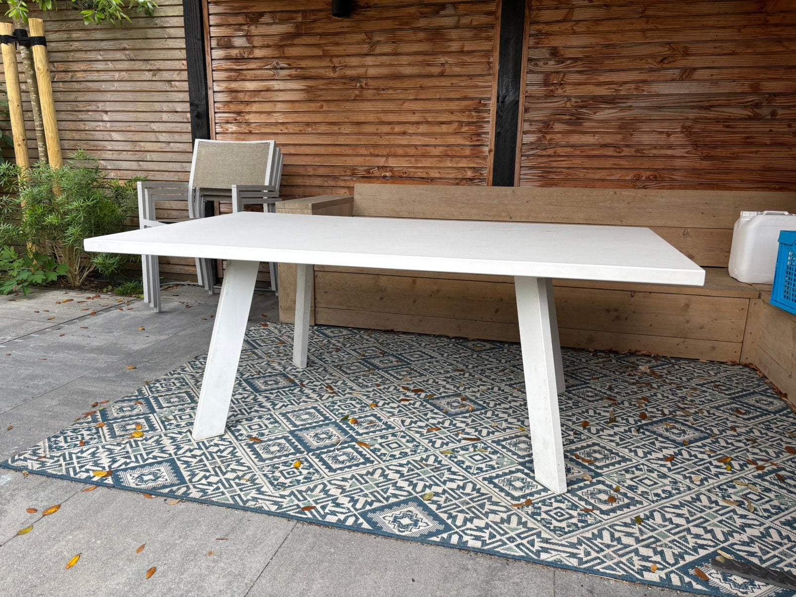 Bellagio metalen tuintafel lounge/low dining, Tuin en Terras, Tuintafels, Ophalen, Gebruikt, Rechthoekig, Metaal