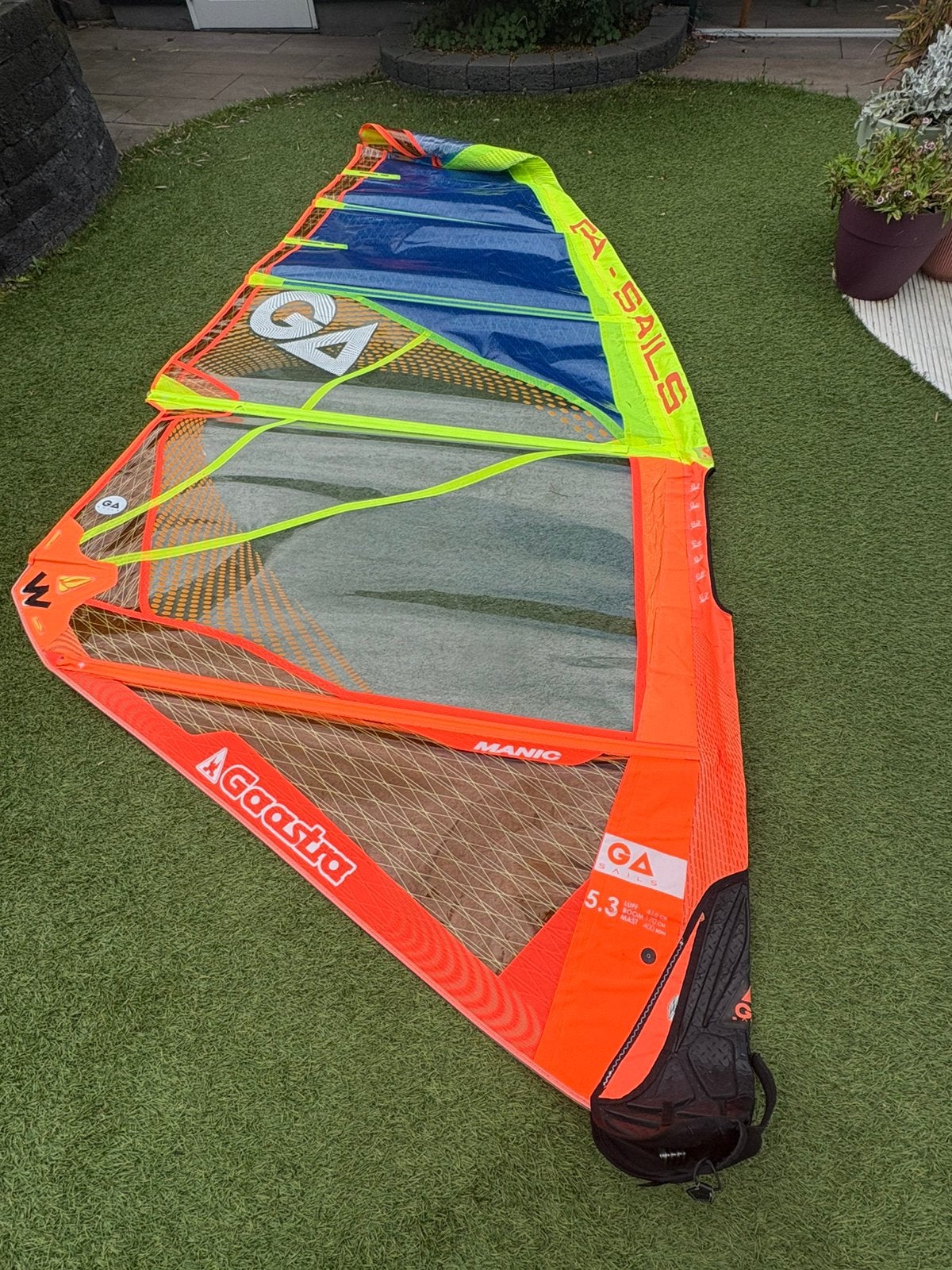 GA Sails Manic zeilenset – 3.7 / 4.2 / 4.7 / 5.3 m², Watersport en Boten, Ophalen, Zo goed als nieuw, Zeil