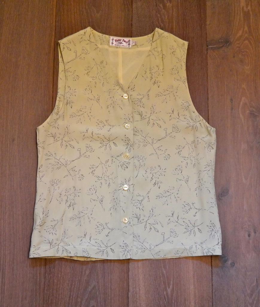 Nieuw: Part Two gilet met subtiele bloemenprint; maat 40, Maat 38/40 (M), Part Two, Geel, Nieuw