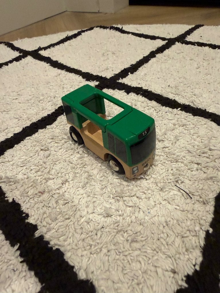 ZGAN groen Brio houten trein openbaar vervoer bus lijn 15, Ophalen of Verzenden, Zo goed als nieuw